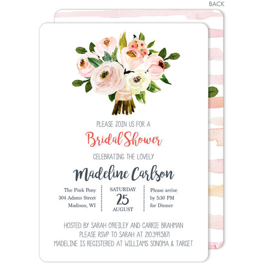 Pink Bouquet Invitations